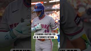 Bo Bichette receives a standing ovation in his first at-bat back in Toronto ???? #MLB #BlueJays #Mets