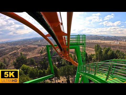On-ride point of view of Tatsu