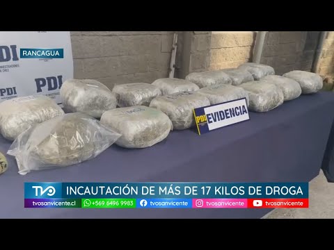 PDI Rancagua detiene a 3 personas en incauta 17 kilos de droga en procedimiento por homicidio