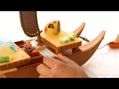Mattel DISNEY PRINCESS MOANA Vajanos laivo rinkinys (JBT54) video