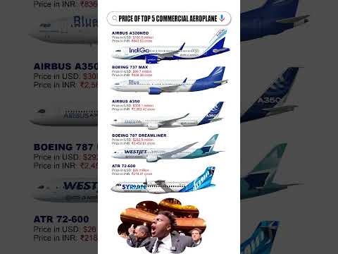 💵 Top 5 Planes: Cost Comparison! #shortsfeed