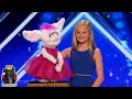 America's Got Talent 2017 Darci Lynne Farmer Ventriloquist Golden Buzzer Auditions 1