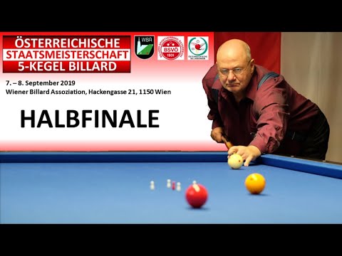 ÖSTM 5-Kegel Billard 2019 - Halbfinale - Andreas Felser gg. Christian Urbancic