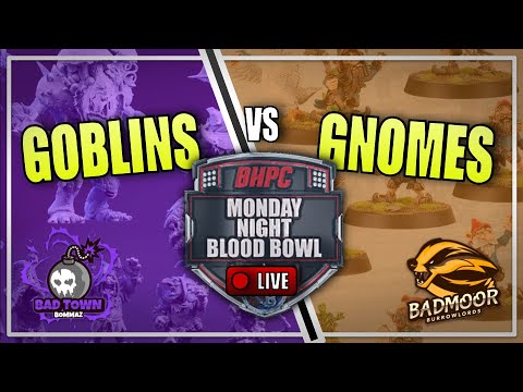 🔴GOBLINS vs GNOMES ! LIVE Blood Bowl BONEHEAD CHAMPIONSHIP - Monday Night Blood Bowl!