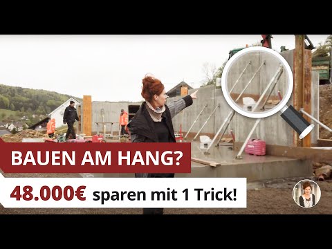 Sloping land for construction? Save €48,000 with one trick! [Live from the construction site]