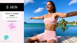 8 Minute Tight & Toned Arms Workout | NO WEIGHTS