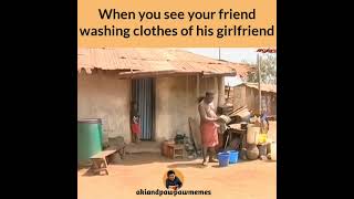 Download lagu When you see your friend washing clothes of his girlfriend || Aki pawpaw Memes mp3
