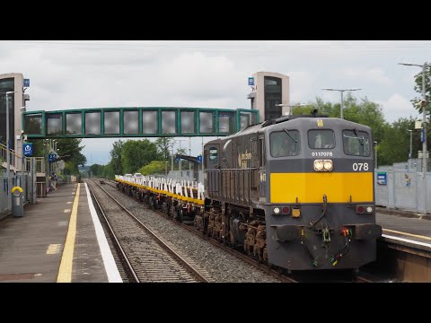 Irish Rail 071 Class GM Loco 078 on a Materials Train from Portlaoise to NW | Monasterevin Station