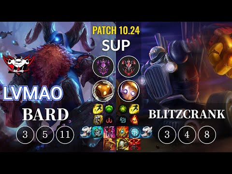 JDG LvMao Bard vs Blitzcrank Sup - KR Patch 10.24