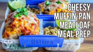 Cheesy Muffin-Pan Meatloaf Meal Prep in 1-Minute / Pastel de Carne de Pavo