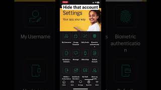 FNB: How to hide visible accounts using an App