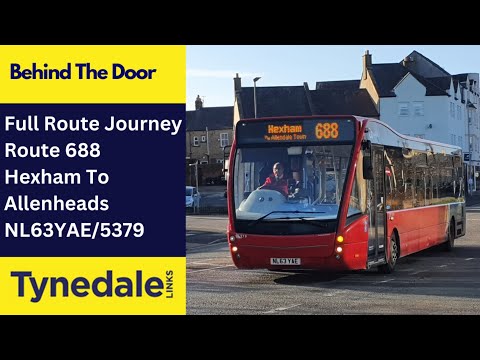 Behind The Door + Full Journey: Route 688 | NL63YAE/5379 - Go North East: Optare Versa V1170