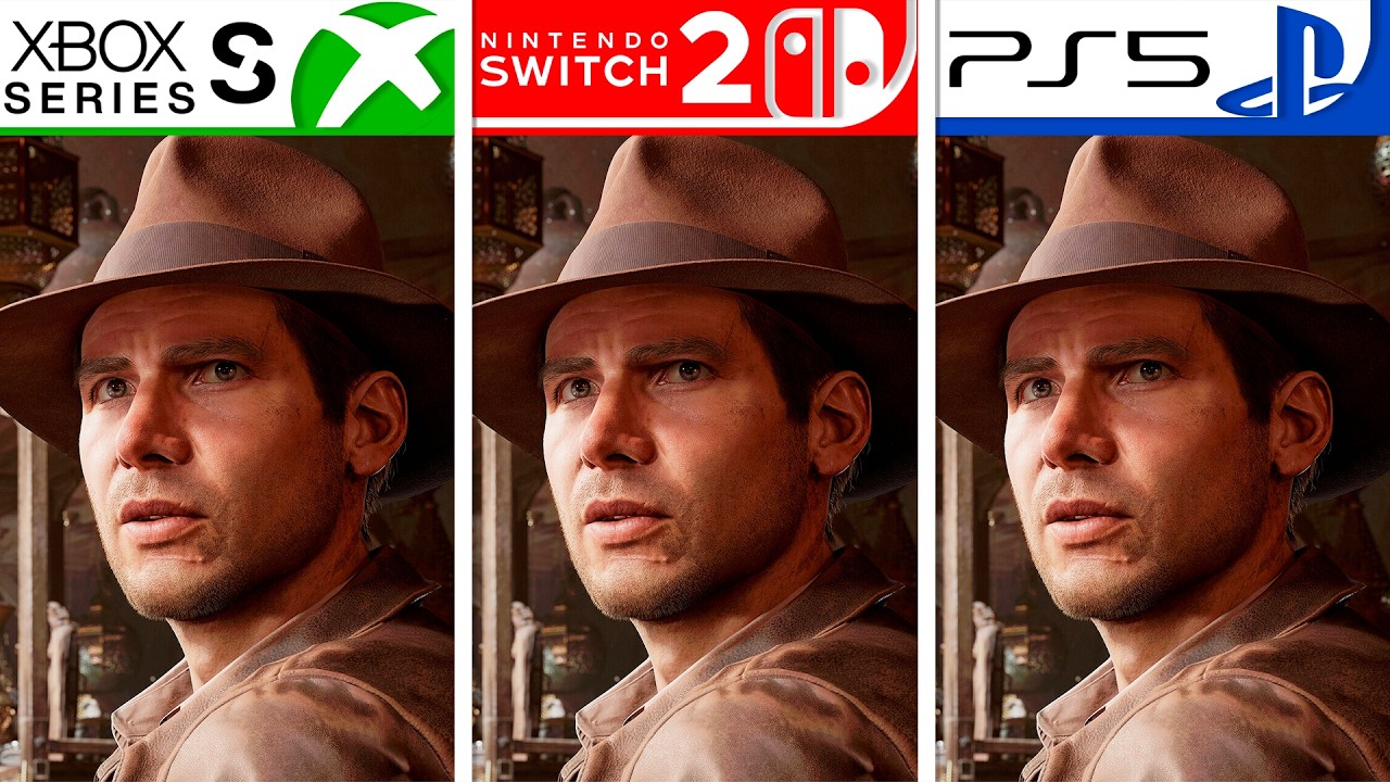 Indiana Jones: The Great Circle | Switch 2 - PS5 - Xbox Series S | Graphics Comparison