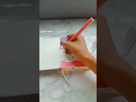 Decorating my Diary's first page!! Icecream Chilling !! Decorating ideas #1