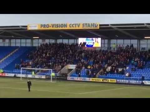 FANCAM: The superb Northampton Town away support at Shrewsbury Town