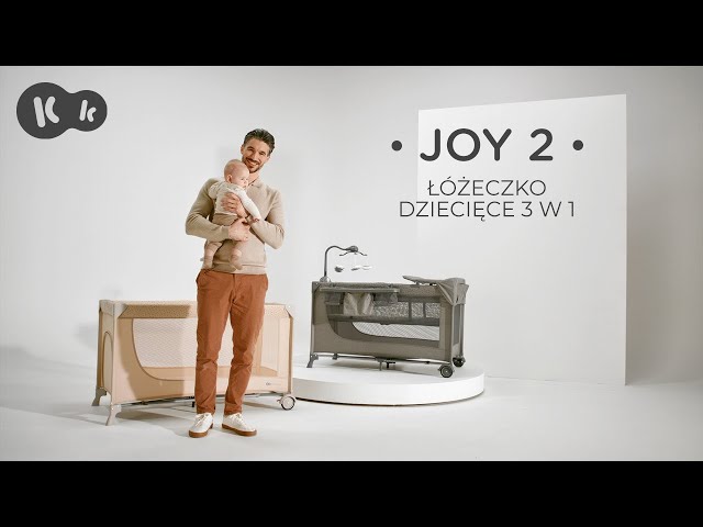 Lettino Pieghevole Kinderkraft JOY LIGHT - Per Bambini 0-25 Kg, Con Borsa Trasporto, Grigio