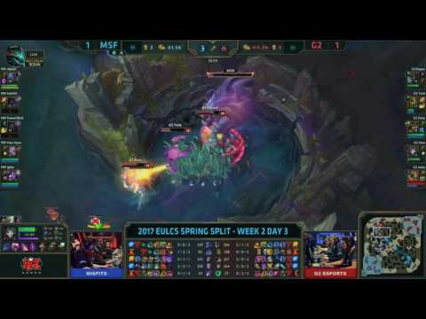 MSF vs G2 Highlights Game 3 EU LCS Spring 2017 W2D3 Misfits vs G2 Esports