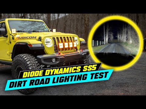 Dirt Road Jeep Wrangler Lighting Test (Diode Dynamics SS5)