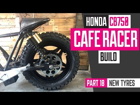 Honda CB750 Cafe Racer Part 18 - New Tyres installation