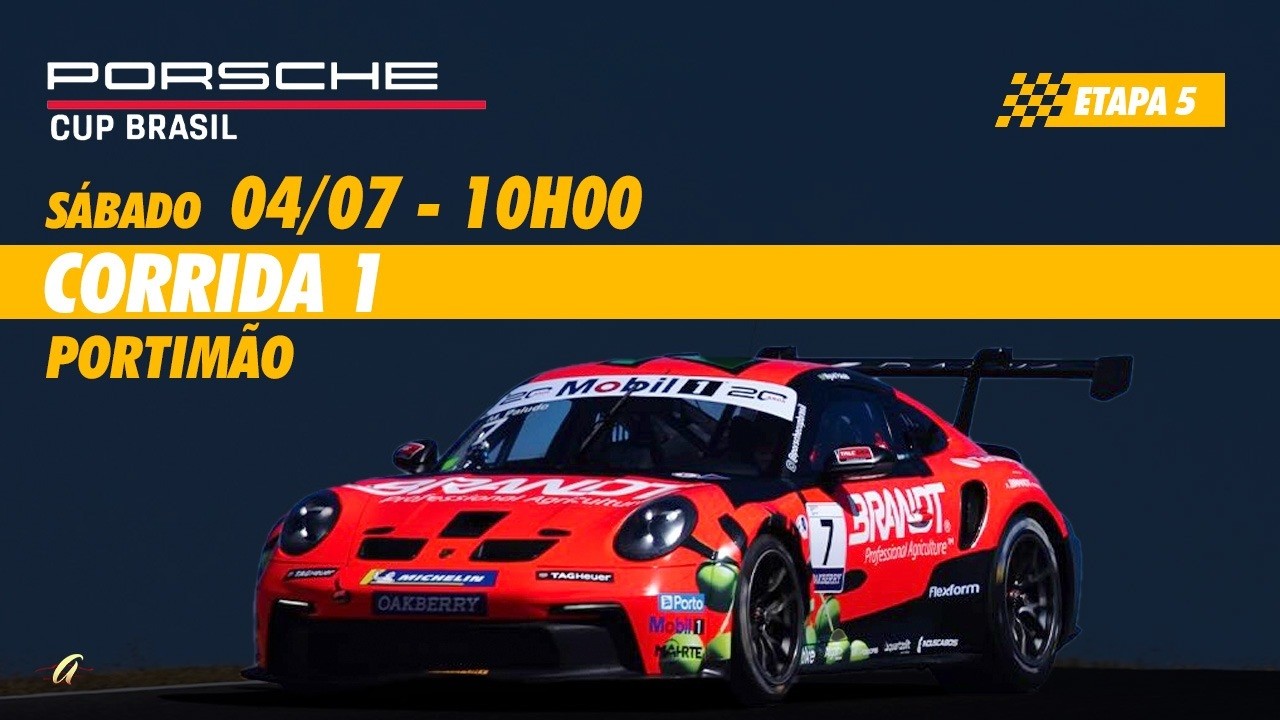 PORSCHE CUP BRASIL AO VIVO - CORRIDA 1 - PORTIMÃO - Sábado (04/07) - 10h00