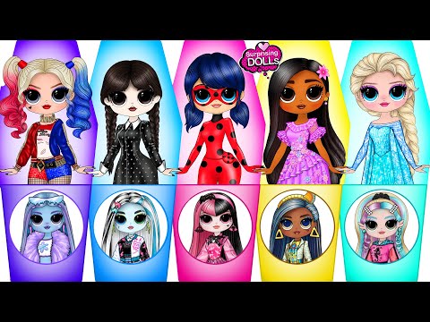 Marinette, Wednesday, Isabela, Elsa, Harley Quinn Monster High G3 | SurprisingDolls Paper DIY