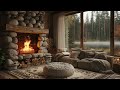 Relaxing Rain and Fire Ambience🌧️🔥Cozy Fireplace Sounds for Sleep and Meditation