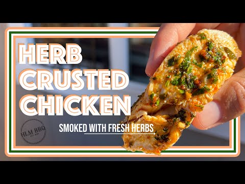 Herb-crusted chicken - Smoked, juicy, and crusted in herbs.