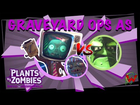 Plants vs Zombies: battle for neighborville Graveyard OPS as TV Head