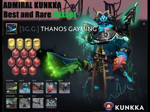 Admiral Kunkka Best and Rare Mixset Seaborne Reprisal and Prestige Immortal