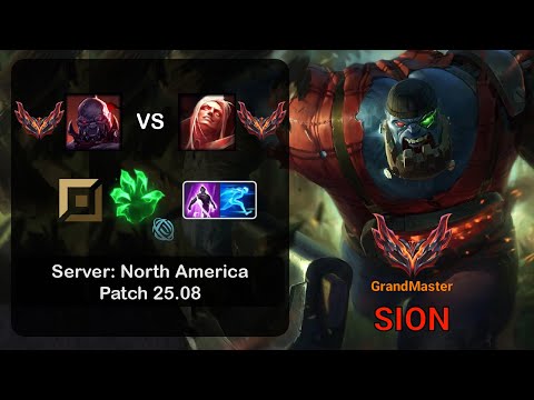 Sion Top vs Vladimir - NA GrandMaster - Patch 25.08