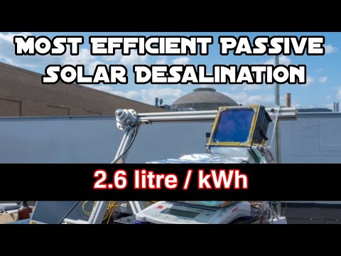 The most efficient passive solar desalination system. TMSS