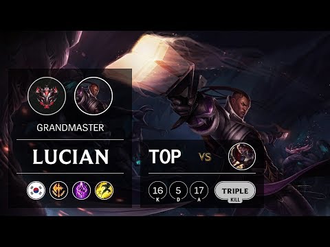 Lucian Top vs Darius - KR Grandmaster Patch 9.14