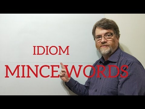 English Tutor Nick P Idioms (176) Mince Words