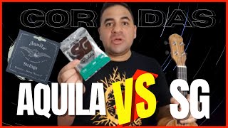 Video thumbnail for Cordas Aquila vs cordas SG??? ukulele Kalani Soprano Kal 420 SK koa by Luca Uke