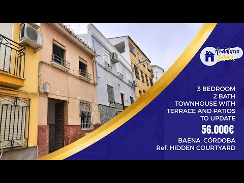 3 BED 2 BATH HOUSE + PATIO, TERRACE PROPERTY FOR SALE IN SPAIN ANDALUCIA INLAND REF HIDDEN COURTYARD