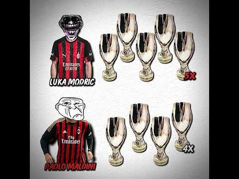 TROPHY COMPARE WHO WIN THE MALDINI vs. LUKA MODRIC #football #trophy #vs