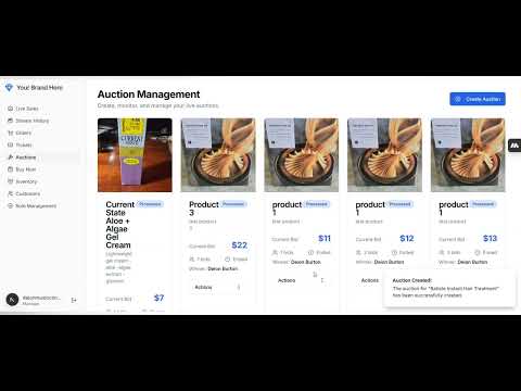 Live Sales & Auction System Demo