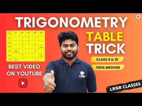 Trigonometry Table Trick Class 9 & 10