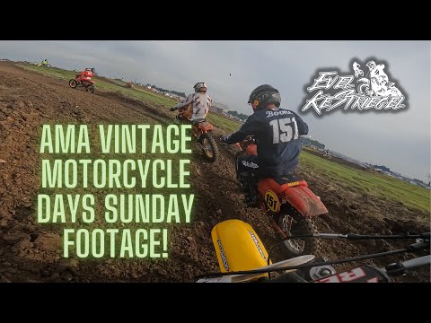 2022 AMA Vintage Motorcycle Days Motocross Race Day Footage