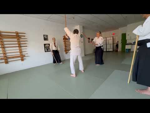 Still Mind Aikido beginners learning weapons