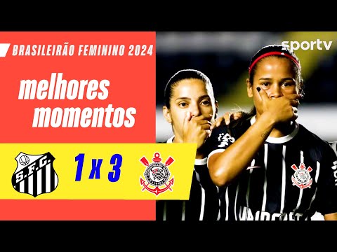 Gols e lances de Santos x Corinthians