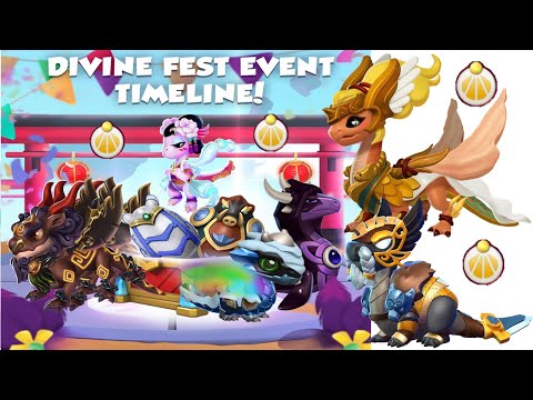 Divine Fest Red and Green TimeLine-Dragon Mania Legends | Hatched second the fool dragon | DML