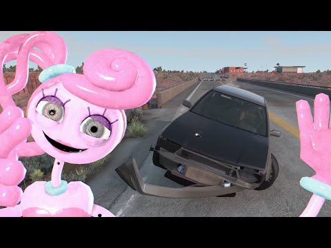 Mommy Long Legs vs Car | Poppy Playtime in BeamNG | Fatal Crash 11