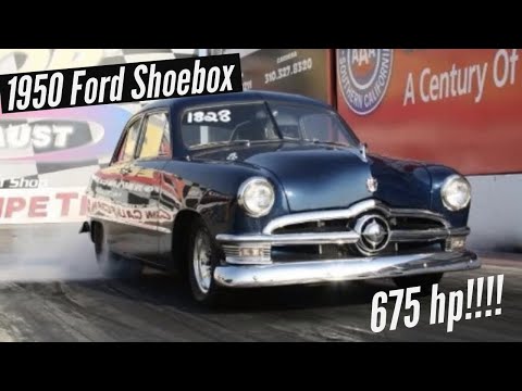 BIG BLOCK Ford 1950 Shoebox on Slicks! 675 HP!