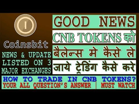 How to transfer CNB token to Main Balance | Coinsbit Exchange Biggest News | Listed on 3 Exchanges