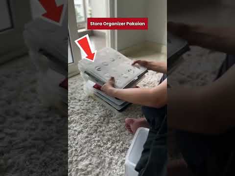 Gambar Stora Kotak Penyimpanan Lipat Tutup Ritsleting 30x19x12 cm
