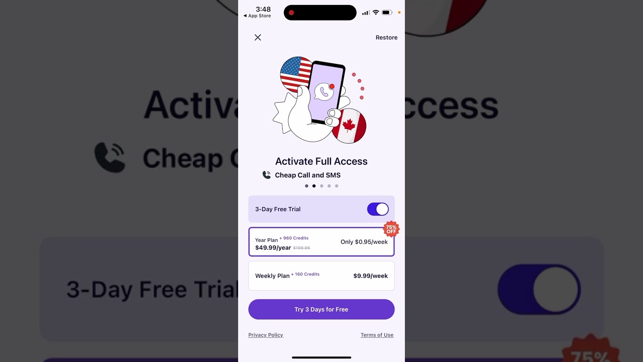 Talk Now! App - Text App Number Call - tutorial