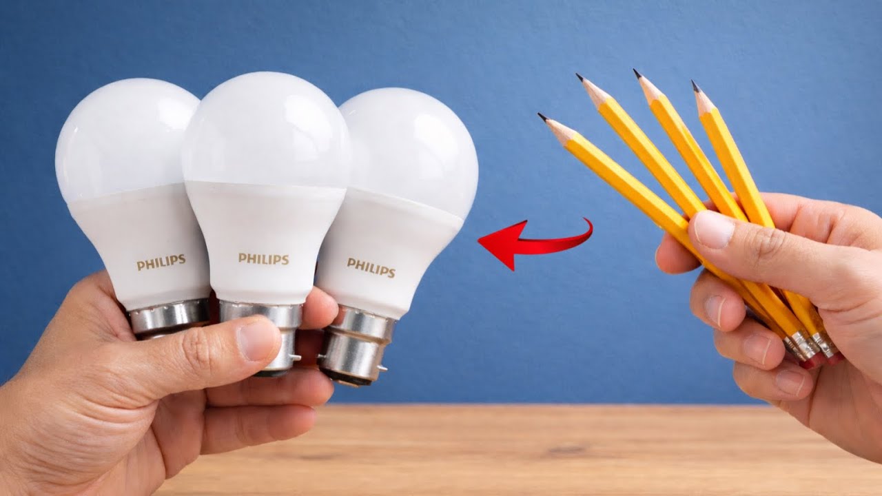 بقلم رصاص فقط… أصلح أي لمبة LED معطلة في ثوان فقط 