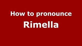 How to pronounce Rimella