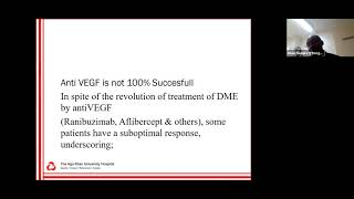 Dr. Zindamoyen Mbongo – Retina Diabetic Retinopathy; Is it about anti VEGF only?